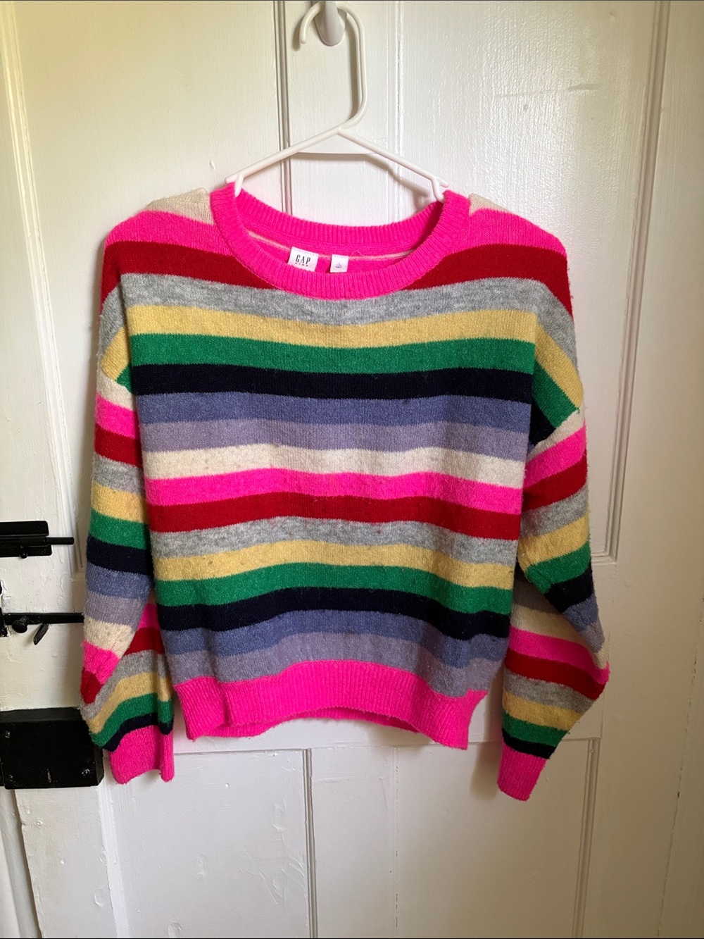 GAP Kids Striped Sweater in Pink & Multicolor Like New